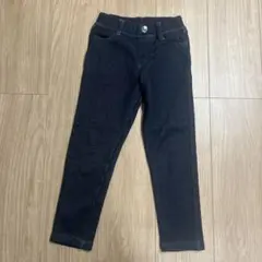 匿名配送　ダークブルースリムフィット長ズボン　120㎝　裏起毛