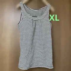 ブラトップ　カップ付きストライプタンクトップ　XL