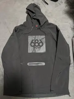 686 ブラック フード付きウェア