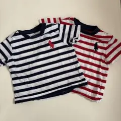Ralph Lauren ストライプ Tシャツ 6M 2枚セット