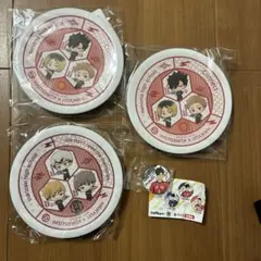 【匿名発送】くら寿司　ハイキュー　オリジナル皿　オリジナル缶バッチ　黒尾