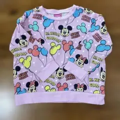 Disney ミッキー＆ミニー 総柄 ピンク 100cm