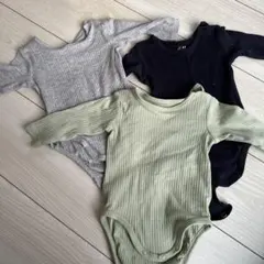 H&M オーガニックコットンロンパース 3色セット