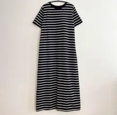 ユニクロ　エアリズムコットンブラワンピース　ボーダー　Ｌ
