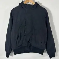 Dickies ディッキーズ 短丈 ナイロンジャケット 黒 フード付 M 古着