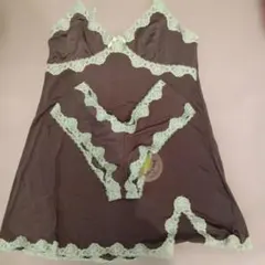 honeydew キャミソールとショーツセット ブラウン/ミント