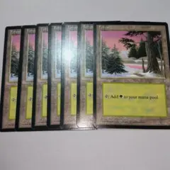 MTG 基本土地 森 アイスエイジ 7枚 基本地形 A