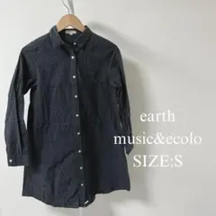 【美品】earth music&ecolo レディース 長袖 チュニック シャツ