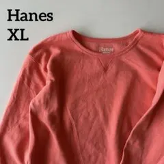 ＊ヘインズHanes コーラルピンク 長袖トレーナーのサムネイル