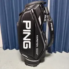 PING キャディバッグ　未使用品　ビックポケットで収納力抜群！ブラック&ブルー メルカリ