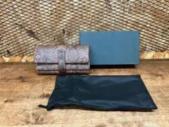未使用★パイソン★長財布★ヘビ★ライトブラウン★蛇革