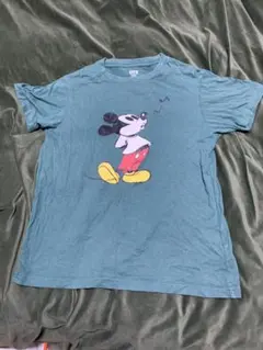 ミッキーマウス Tシャツ 150サイズ 青緑色