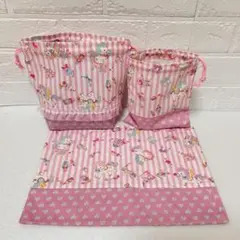 ゆめかわ　ユニコーン お弁当袋　ランチョンマット　コップ袋