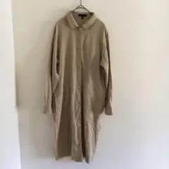 【iCB】【M】シャツワンピース羽織り　ポケット付　上品　キレイめ　カジュアル