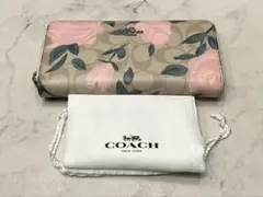 【美品】コーチ　長財布　財布　ウォレット　花柄