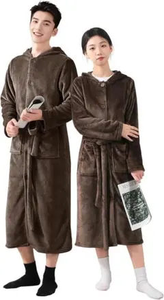 【2個セット】着る毛布 L 着丈110cm ブラウン 吸湿発熱 保温＆極上の触り