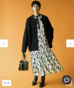 【洗える】23区　コラージュプリントワンピース　新品