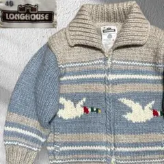 LONGHOUSE ロングハウス　カウチンセーター　カモ　ダック　カナダ製　40 LONGHOUSE ロングハウス カウチンセーター カモ ダック カナダ製