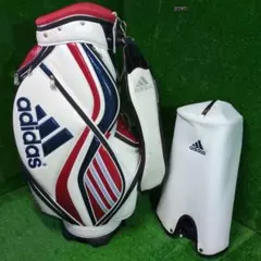 adidas キャディバッグ ホワイト/レッド/ブルー
