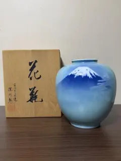 深川製　青磁富士の花瓶　A7号　　　　　宮内庁御用達のサムネイル