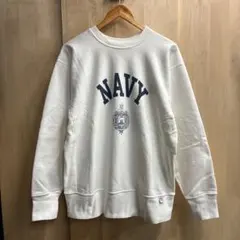 ヒューストン USNAVY ミリタリーカレッジプリント 染み込み 長リブ XLのサムネイル