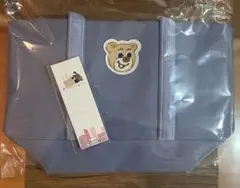 フェイラー　オールドテディ　ワッペントートバッグ ライトブルー(小) カード付き