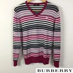 美品 BURBERRY BLACK LABEL 長袖ニット ボーダー サイズ2