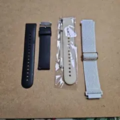 スマートウォッチバンド 3色セット シリコン製2本　ゴムバンド製1本