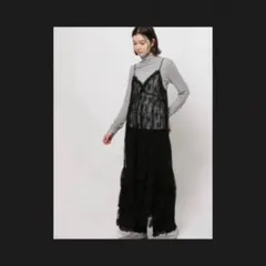nico and...✨ブラック　レース　ランジェリー　キャミソールワンピース