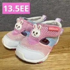 miki HOUSE ベビーシューズ　メッシュ　靴　うさこ