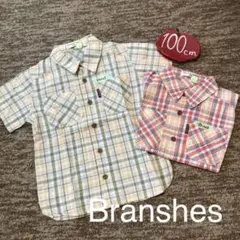 ブランシェス 100cm チェック柄シャツ １枚のサムネイル