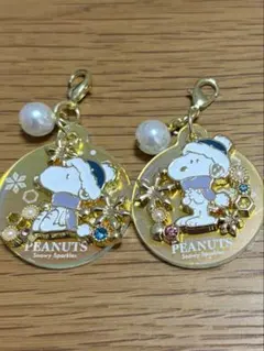 スヌーピー 2点セット USJ ユニバ 冬 ウィンター ピーナッツ キーホルダー