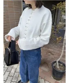 MOUSSY（マウジー） BUTTON UP CROPPED カーディガン