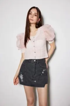 rienda 2WAYシアーラメニットカーデ