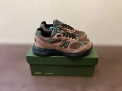 NEW BALANCE 993 米国製 スエード レトロランニングシューズ
