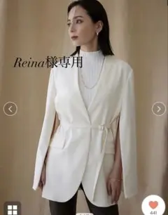 anuans ミドルレングススリットスリーブジャケット