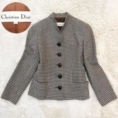 美品 90s 00s Christian Dior 千鳥柄 ウールジャケット M