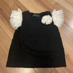 chien chien 黒 フリルTシャツ90cmのサムネイル