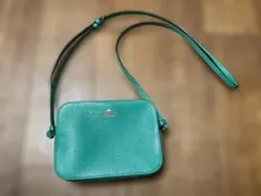 COACH ターコイズ レザー ショルダーバッグ