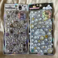 光るジュエルプチドロップ　ストーン付き　シール 2セット