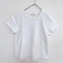 ホワイト レース風 Tシャツ