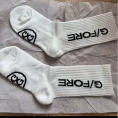 G/FORE ゴルフ用ホワイトリブソックス