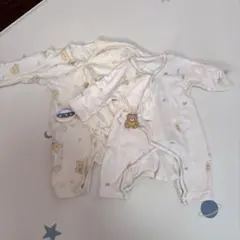 ロンパース カバーオール 2点セット 新生児 双子 くま