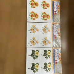 インテリアタイルステッカー 花柄 3種セット