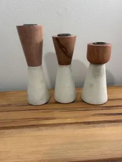 【展示品】Bloomingville キャンドルホルダー　大理石　3点セットのサムネイル