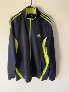 adidas CLIMALITE ジャージ ジャケット ネイビー/ライム