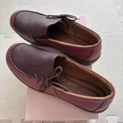 ムーンスター フラットシューズ 紫/ピンク24.5 4E