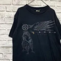 USA製90sヴィンテージTシャツ！シングルステッチブラック古着L 0430