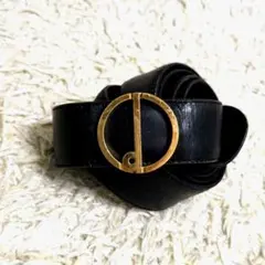 dunhill ダンヒル ロゴバックル レザー ベルト ブラック 金具