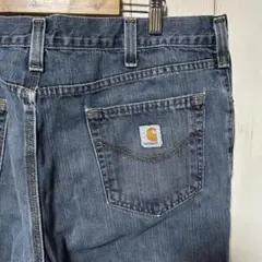カーハート 刺繍 ロゴ ジーンズ デニム パンツ ビッグサイズ W40 L30 